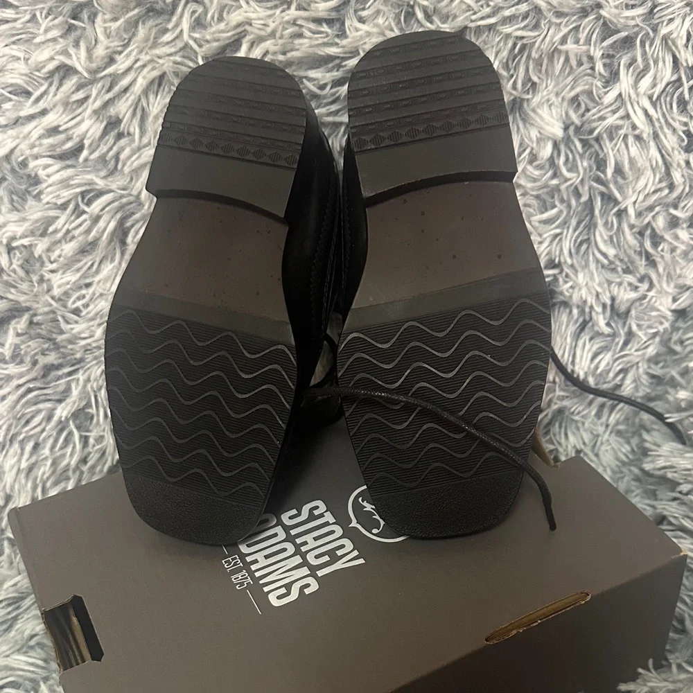 Stacy Adams Kids Black Patent Moccasin Dress Shoes